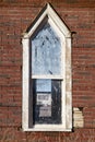 Old church window grungy wall Royalty Free Stock Photo