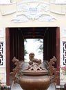 Vintage retro elements and decorative ornaments in Chinese Vietnamese style