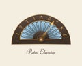 Vintage retro elevator floors gauge Royalty Free Stock Photo
