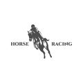 Vintage Retro Fast Strong Horse Racing for Sport Club Competition Tournament Logo Icon Illustration