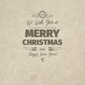 Vintage retro flat style trendy Merry Christmas card Royalty Free Stock Photo