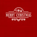 Vintage retro flat style trendy Merry Christmas card