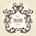 Vintage retro floral frame ornament Royalty Free Stock Photo