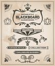 Vintage retro hand drawn banner set Royalty Free Stock Photo