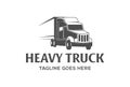 Vintage Retro Heavy Trailer Container Truck Car for Cargo Expedition Transportation Logo Design Vector