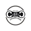 Vintage Retro Hipster Biking Cycling Club logo design