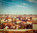 Aerial view of Prague from Prague Castle Royalty Free Stock Photo