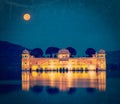 Jal Mahal palace. Jaipur, Rajasthan, India Royalty Free Stock Photo