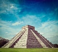 Mayan pyramid in Chichen-Itza, Mexico Royalty Free Stock Photo