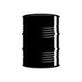 Vintage Retro Isolated Oil or Gasoline Barrel Drum on White Background