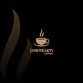 Simple Minimalist Coffee Cup Cafe Restaurant Logo Design Vector Royalty Free Stock Photo