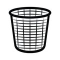 Vintage retro laundry bucket. Can be used like emblem, logo, badge, label. mark, poster or print. Monochrome Graphic Art. Vector