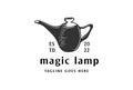 Vintage Retro Old Magic Aladdin Lamp Logo Design Vector Royalty Free Stock Photo