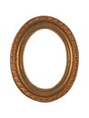 Vintage retro oval metal frame for photo or mirror