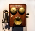 Vintage retro phone object, Belgium, 1900, Bell Telephone MFG Company Royalty Free Stock Photo