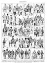 Police collage from 1500 to 1930 France / Antique engraved illustration from from La Rousse XX Sciele