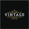 Vintage Retro Restaurant Bar Bistro Logo design Royalty Free Stock Photo