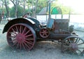 Vintage Road Roller in a park. Royalty Free Stock Photo