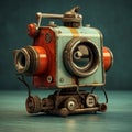 Vintage Retro Robot Camera - 3d Render Stock Photo