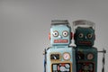 Vintage retro robot tin toy Royalty Free Stock Photo