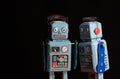 Vintage retro robot tin toy Royalty Free Stock Photo