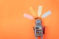 Vintage retro robot tin toy Royalty Free Stock Photo