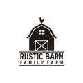 Vintage Retro Rustic Grunge Barn Farm logo design