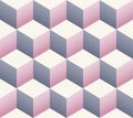 Vintage retro seamless cube pattern