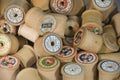 Vintage retro sewing cotton reels