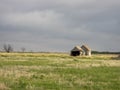 Vintage Prairie Shack, Desolate Landscape