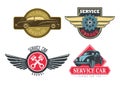 Vintage or retro signs for car repair services