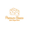 Vintage Retro Slice Cheese for Product Label Logo Design Illustration