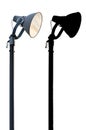 Vintage retro style urban street light or Road lamp isolated on white background with clipping path Royalty Free Stock Photo