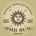 Vintage Retro The Sun Magic Tonic Seal