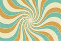 Vintage Retro Swirl Wave Sun Background Vector Royalty Free Stock Photo