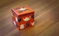 Vintage retro tea caddy box