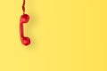 Vintage & retro telephone for call center concept Royalty Free Stock Photo