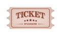 Vintage Retro tickets. Classic vintage retro ticket for movies, theatre, circus, parties, cinema.