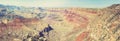 Vintage retro toned panoramic view of Grand Canyon, USA Royalty Free Stock Photo