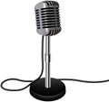 Vintage retro vector microphone Royalty Free Stock Photo