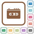 Vintage retro walkman simple icons