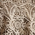 Vintage retro white valencian spanish lace with floral pattern,