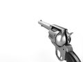 Vintage revolver gun - FPS view - right hand Royalty Free Stock Photo