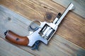 Vintage revolver nagant Royalty Free Stock Photo