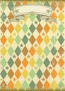 Vintage rhombus pattern poster Royalty Free Stock Photo