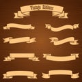 Vintage ribbon banners set. Vector illustration EPS10 Royalty Free Stock Photo