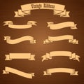 Vintage ribbon banners set. Vector illustration EPS10 Royalty Free Stock Photo