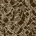 Vintage ribbons and scrolls. Wallpaper seamless pattern Royalty Free Stock Photo