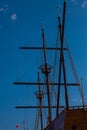 Vintage rigging for a wooden ship Royalty Free Stock Photo