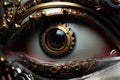 Vintage Robot eye steampunk. Generate Ai Royalty Free Stock Photo